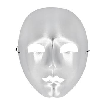 Zilveren Masker Mime, Verzenden, Nieuw