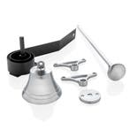 Trekbel mat nikkel - klassieke deurbel - De Oude Deurklink, Ophalen of Verzenden, Nieuw, Koper of Messing, Klink of Kruk