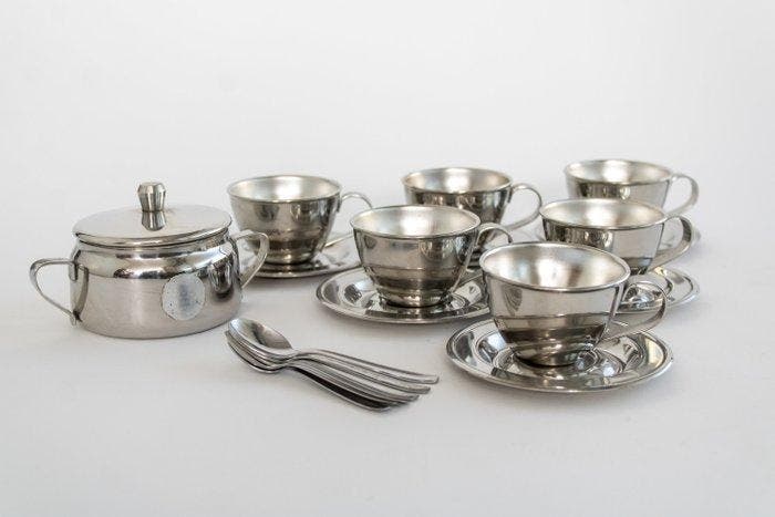 NANNI - Koffieservies voor 6 (19) - Tazzine zuccheriera, Antiek en Kunst, Antiek | Keukengerei