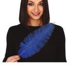 Blauwe Struisvogelveren 40cm 12st, Verzenden, Nieuw