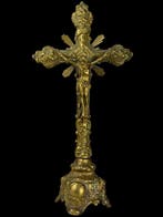 Crucifix - Laiton doré - Début du XXe siècle - 32 cm