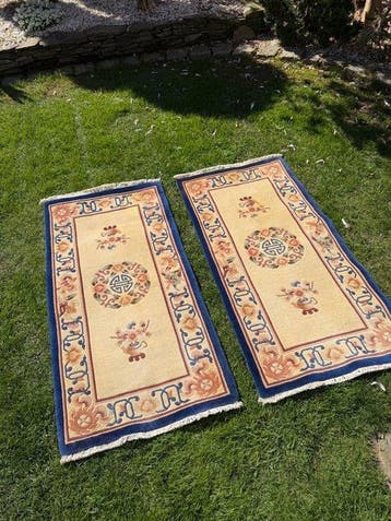 Top 2 Chinees tapijten - Tapijt - 144 cm - 70 cm, Huis en Inrichting, Stoffering | Tapijten en Vloerkleden, Nieuw