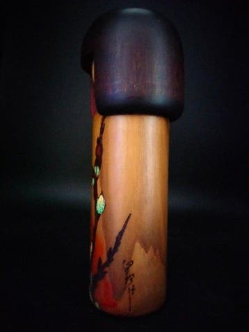 grande Kokeshi-pop sosaku créative (30 cm), « Cat Tail