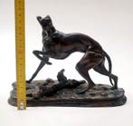Daprés Jules Moigniez (1835-1894) - sculptuur, Lévrier, Antiquités & Art
