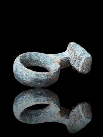 Oud-Romeins Brons, Rare Key Ring (Zonder minimumprijs)