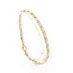 Bicolor gouden infinty schakelarmband, Ophalen of Verzenden, Gebruikt, Overige kleuren, Goud