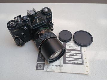 KMZ Krasnogorsk Zenit EM Olympia 1980 (zwart) + Helios