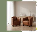 Leren fauteuil Press Special - Massif Armagnac, Nieuw, Ophalen of Verzenden, Eigentijds, Klassiek, Retro, Romantisch, Vintage