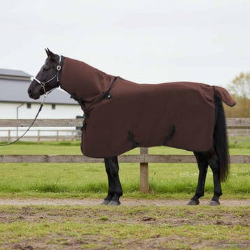 vidaXL Paardendeken Volledig Donkerbruin 75 cm Polyester, Verzenden, Nieuw
