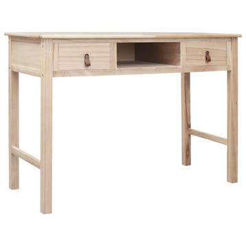 vidaXL Schrijftafel 110x45x76 cm hout naturel, Huis en Inrichting, Bureaus, Verzenden, Nieuw