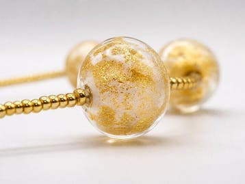 24 karaat - Murano-glas, Geel goud - Halsketting -, Antiquités & Art