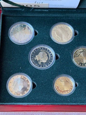 Luxemburg. Proof Set 2005 (incl. 2 euro Henri et Adolphe), Postzegels en Munten
