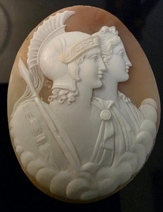 schelp Cameo - Replica na een antiek, Antiek en Kunst, Antiek | Overige Antiek