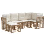 vidaXL Buiten bank set Naturel Polyester, Tuin en Terras, Verzenden, Nieuw