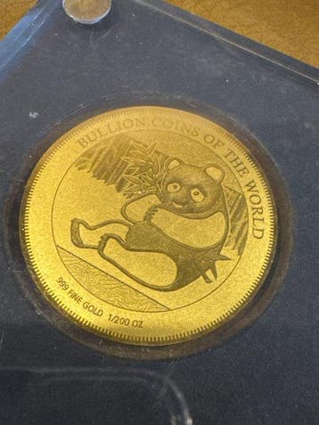 Tchad. 5000 Francs 2019 Panda 1/200 Oz (.999) mit CoA (Sans