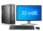 HP EliteDesk 800 G2 SFF i5 6e Gen + 22” Monitor + 2 jaar, Ophalen of Verzenden, Nieuw, In_stock