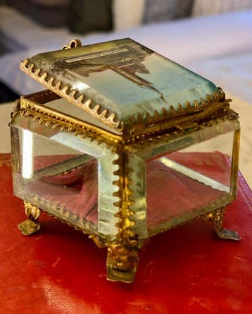 Sieradendoos - Glas, Metaal - Ormolu-doos