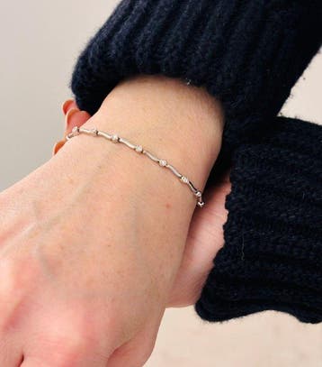 Armband - 18 karaat Witgoud - 0.36ct. tw. Diamant, Handtassen en Accessoires, Armbanden, Nieuw