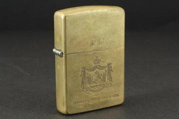 Zippo - Solid Brass Kingdom of Hawaii - Coat of Arms -