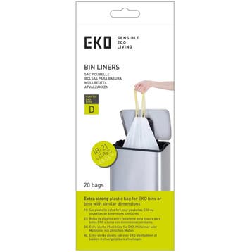 Afvalzakken | Kunststof | Wit | 21L | EKO Afvalbakken | 480, Verzenden