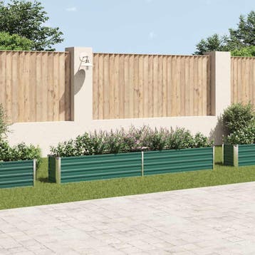 vidaXL Plantenbak verhoogd 320x40x45 cm gegalvaniseerd staal, Verzenden, Nieuw