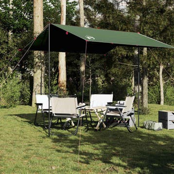 vidaXL Kampeerluifel waterdicht 300x294 cm groen, Verzenden