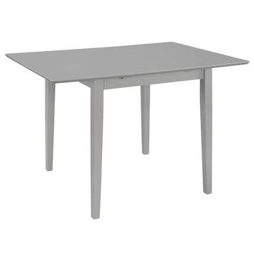 vidaXL Eettafel verlengbaar (80-120)x80x74 cm MDF grijs, Verzenden