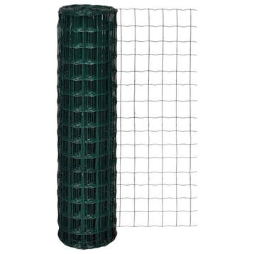 vidaXL Hekpanelen PVC-gelaagd ijzer Groen, Tuin en Terras, Verzenden, Nieuw
