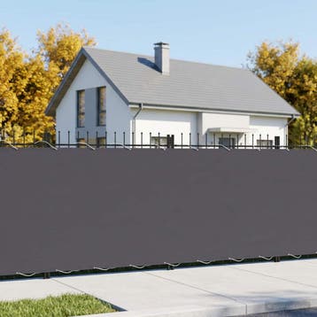 vidaXL Balkonscherm 1,5 x 15 m Stof met PU-coating Antraciet, Verzenden