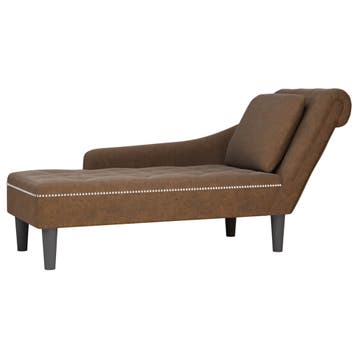 vidaXL Chaise longue met kussen en rechterarmleuning, Verzenden