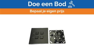 Bieden: Riva PLH Skin 4-Button Plate Chrome Black Front - 4, Ophalen of Verzenden
