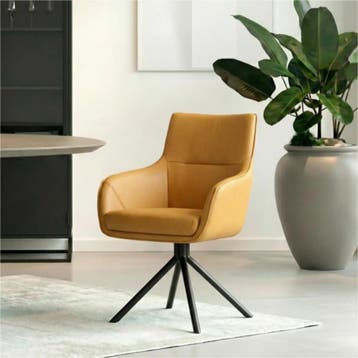 Set van 10 Leren draaibare eetkamerstoelen Fancy - Toledo, Ophalen of Verzenden