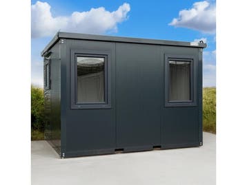 Op zoek naar prefab tuinkantoor? 3x2 raam rechts