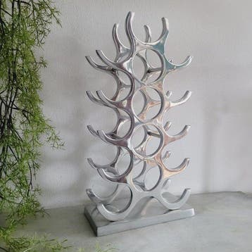 Michael Noll - Wijnrek - 15 flessen - Gepolijst Aluminium