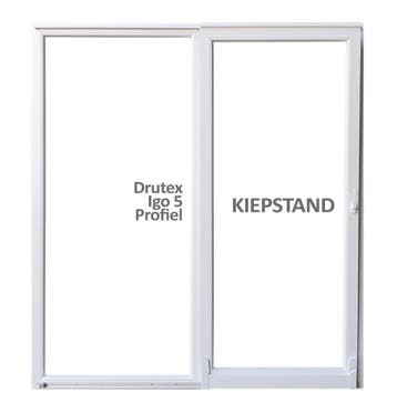 PVC kiepschuifpuien-kiep b200xh215 cm Wit L, Gevelraam of Ruit, Nieuw, Dubbelglas, 160 cm of meer