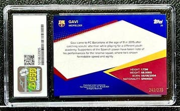 2021/22 Topps FC Barcelona Team Set Gavi 35 Rookie-kaart,, Verzamelen, Nieuw