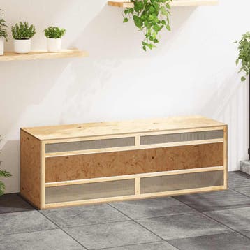 vidaXL Terrarium 144x46x48 cm bewerkt hout, Verzenden, Nieuw