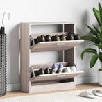 vidaXL Schoenenkast met 2 vakken eiken-look hout, Verzenden