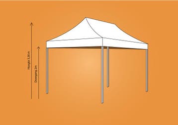 Ambisphere | Vouwtent 3x4,5m WIT Feesttent-Partytent, Tuin en Terras, Partytenten, Nieuw, Partytent