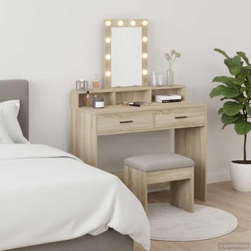 vidaXL Kaptafel Bruin 100 x 41 x 140 cm Bewerkt hout, Verzenden, Nieuw