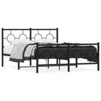 Metaal Bedframe 135x190 | Retour Deal | 34% Korting, Huis en Inrichting, Slaapkamer | Bedden, Verzenden, Zwart, Nieuw, Twijfelaar