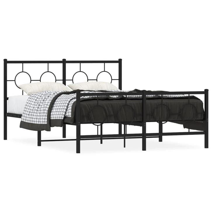Metaal Bedframe 135x190 | Retour Deal | 34% Korting, Huis en Inrichting, Slaapkamer | Bedden, 140 cm, 190 cm of minder, Zwart
