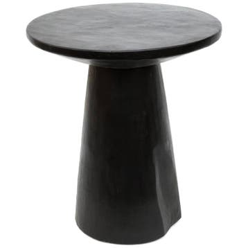 Bazar Bizar De Timber Conic Bijzettafel - Zwart - 50 -, Huis en Inrichting, Verzenden, Zo goed als nieuw, Hout, 45 tot 60 cm
