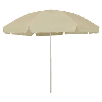 vidaXL Strandparasol 300 cm zandgeel, Tuin en Terras, Verzenden, Nieuw