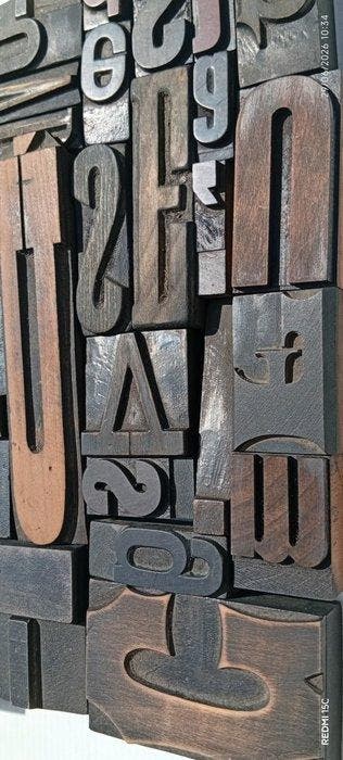 Drukblokken - Samenstelling van oude lettertypen - Italië -