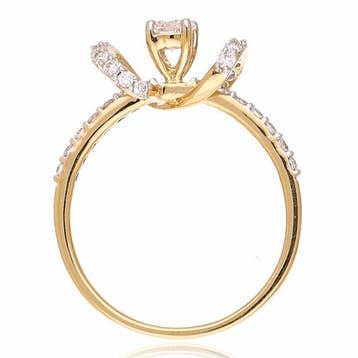 Bague - 18 carats Or jaune - 0.62ct. tw. Diamant (Naturelle)