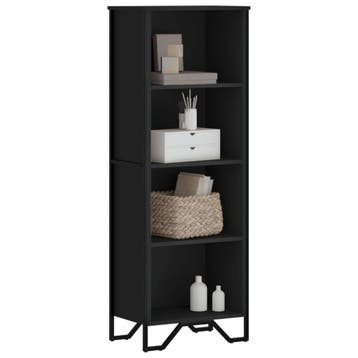 vidaXL Boekenkast 50x31x137,5 cm bewerkt hout zwart, Verzenden