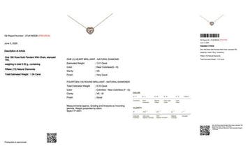 Ketting met hanger - 18 karaat Roségoud - 1.34ct. tw.