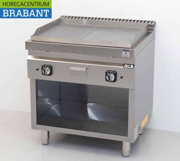 HCB RVS Bakplaat Glad / Geribbeld 13 kW 80 cm GAS Horeca, Zakelijke goederen, Ophalen of Verzenden, Nieuw in verpakking