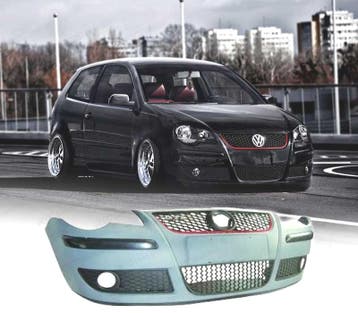 PARE CHOCS FRONTAL VOLKSWAGEN VW POLO 05-09 LOOK GTI, Verzenden
